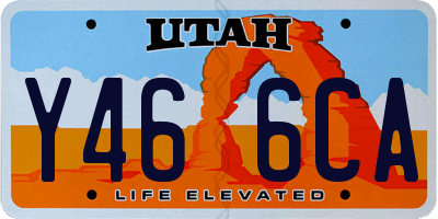 UT license plate Y466CA