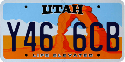 UT license plate Y466CB