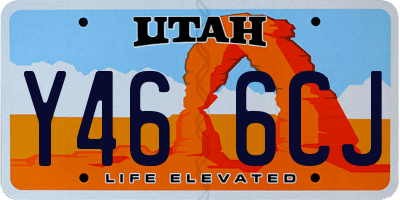UT license plate Y466CJ