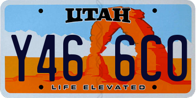 UT license plate Y466CO