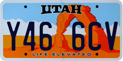 UT license plate Y466CV