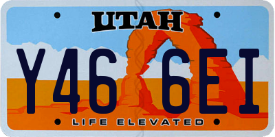 UT license plate Y466EI