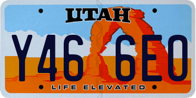 UT license plate Y466EO