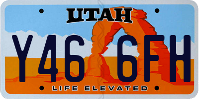 UT license plate Y466FH