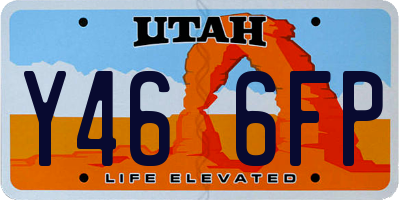 UT license plate Y466FP