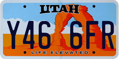UT license plate Y466FR