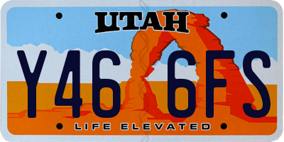 UT license plate Y466FS