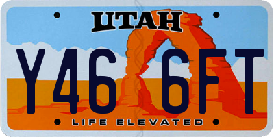 UT license plate Y466FT