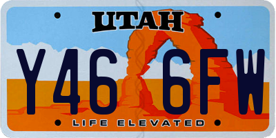 UT license plate Y466FW