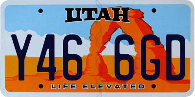 UT license plate Y466GD