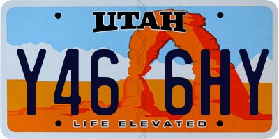 UT license plate Y466HY