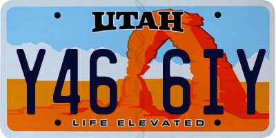 UT license plate Y466IY