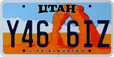 UT license plate Y466IZ