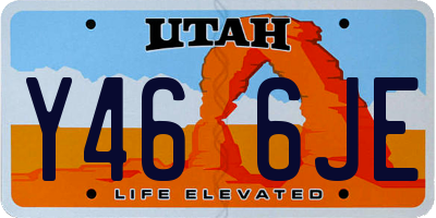 UT license plate Y466JE