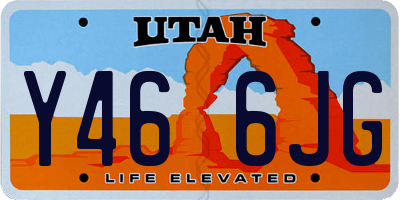 UT license plate Y466JG