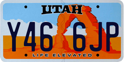 UT license plate Y466JP