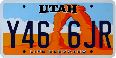 UT license plate Y466JR