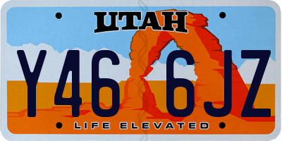 UT license plate Y466JZ