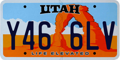 UT license plate Y466LV