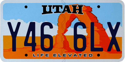 UT license plate Y466LX
