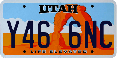 UT license plate Y466NC