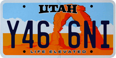 UT license plate Y466NI