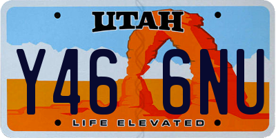 UT license plate Y466NU