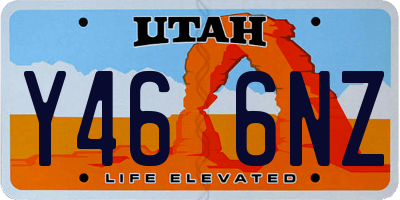 UT license plate Y466NZ