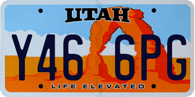 UT license plate Y466PG