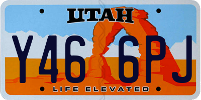 UT license plate Y466PJ