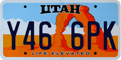 UT license plate Y466PK