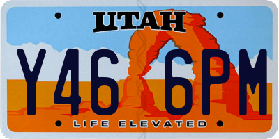 UT license plate Y466PM