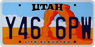 UT license plate Y466PW