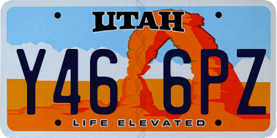 UT license plate Y466PZ