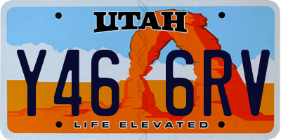 UT license plate Y466RV