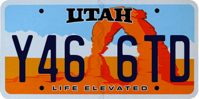 UT license plate Y466TD