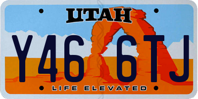 UT license plate Y466TJ