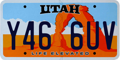 UT license plate Y466UV