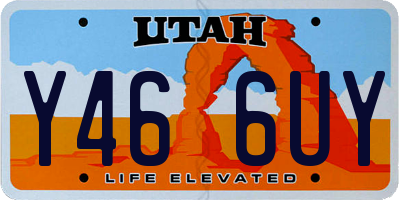 UT license plate Y466UY