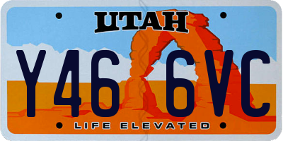 UT license plate Y466VC