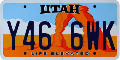 UT license plate Y466WK
