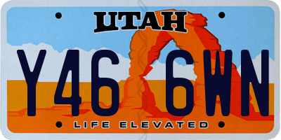 UT license plate Y466WN