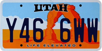 UT license plate Y466WW