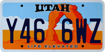 UT license plate Y466WZ