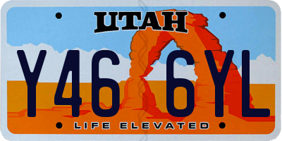 UT license plate Y466YL