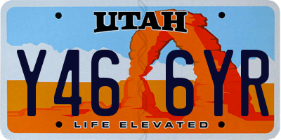 UT license plate Y466YR