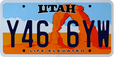 UT license plate Y466YW
