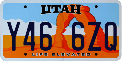 UT license plate Y466ZQ
