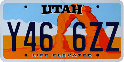 UT license plate Y466ZZ