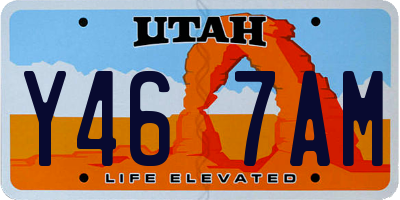 UT license plate Y467AM